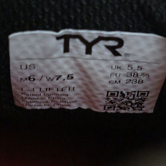 TYR L-1 Lifter Weightlifting Shoes Black White Women's Size 7.5 Men's 6 - Picture 7 of 7